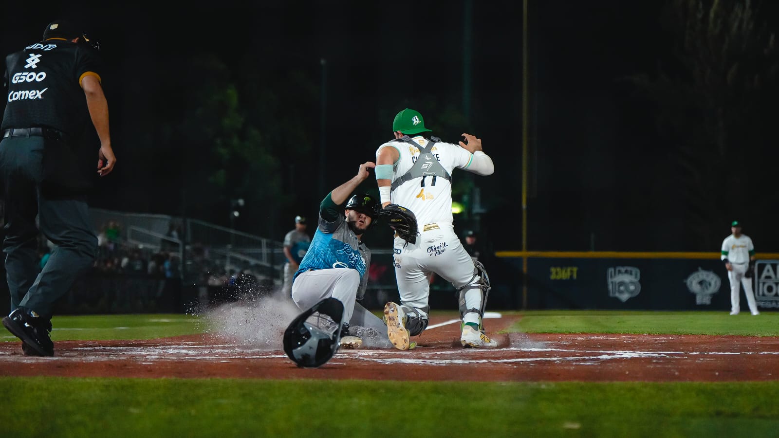 Guzmán se robó el home para apoyar el pitcheo de Pérez y Pericos intratable en el Domingo Santana